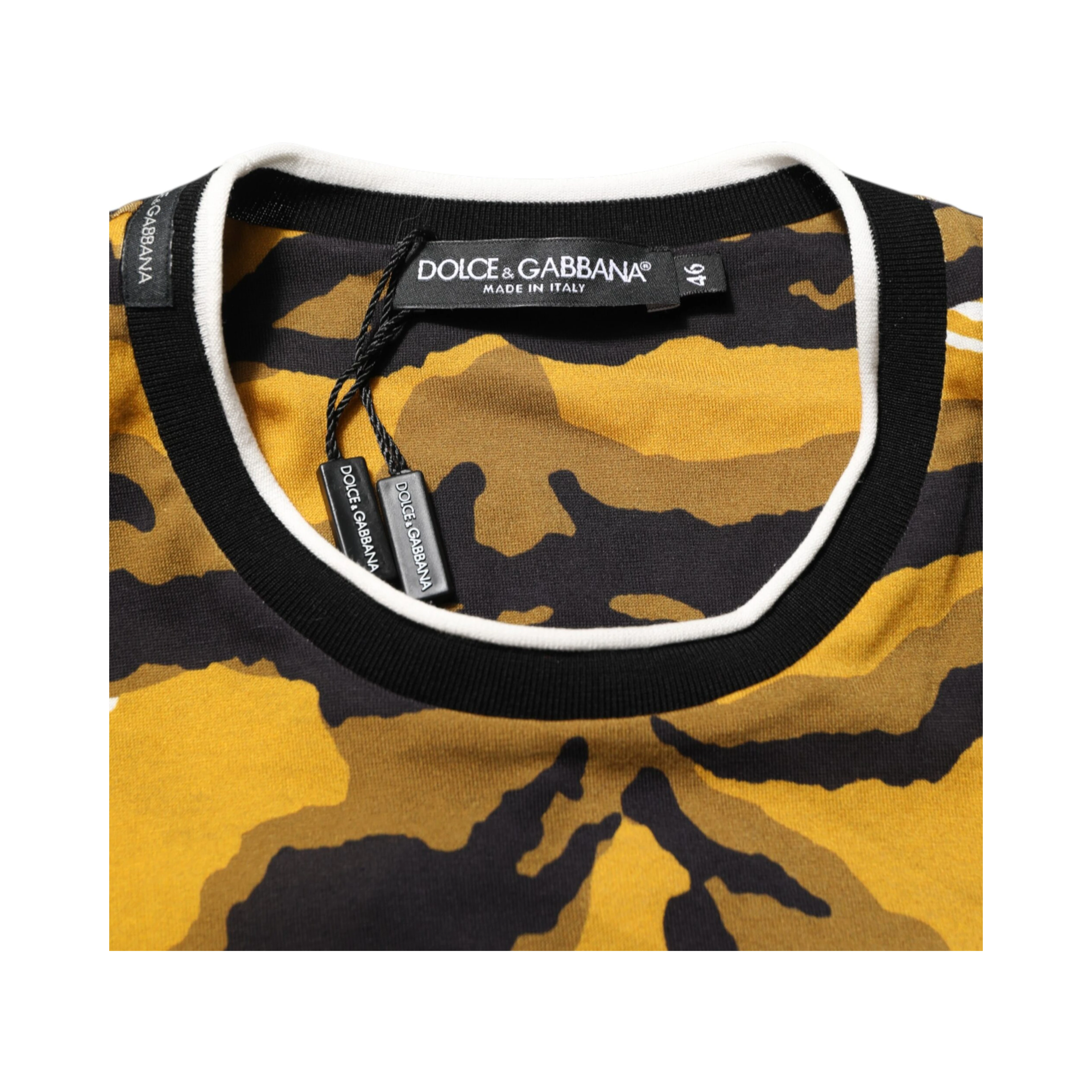 Multicolor Leopard Palm Leaf Men Crew Neck T-shirt