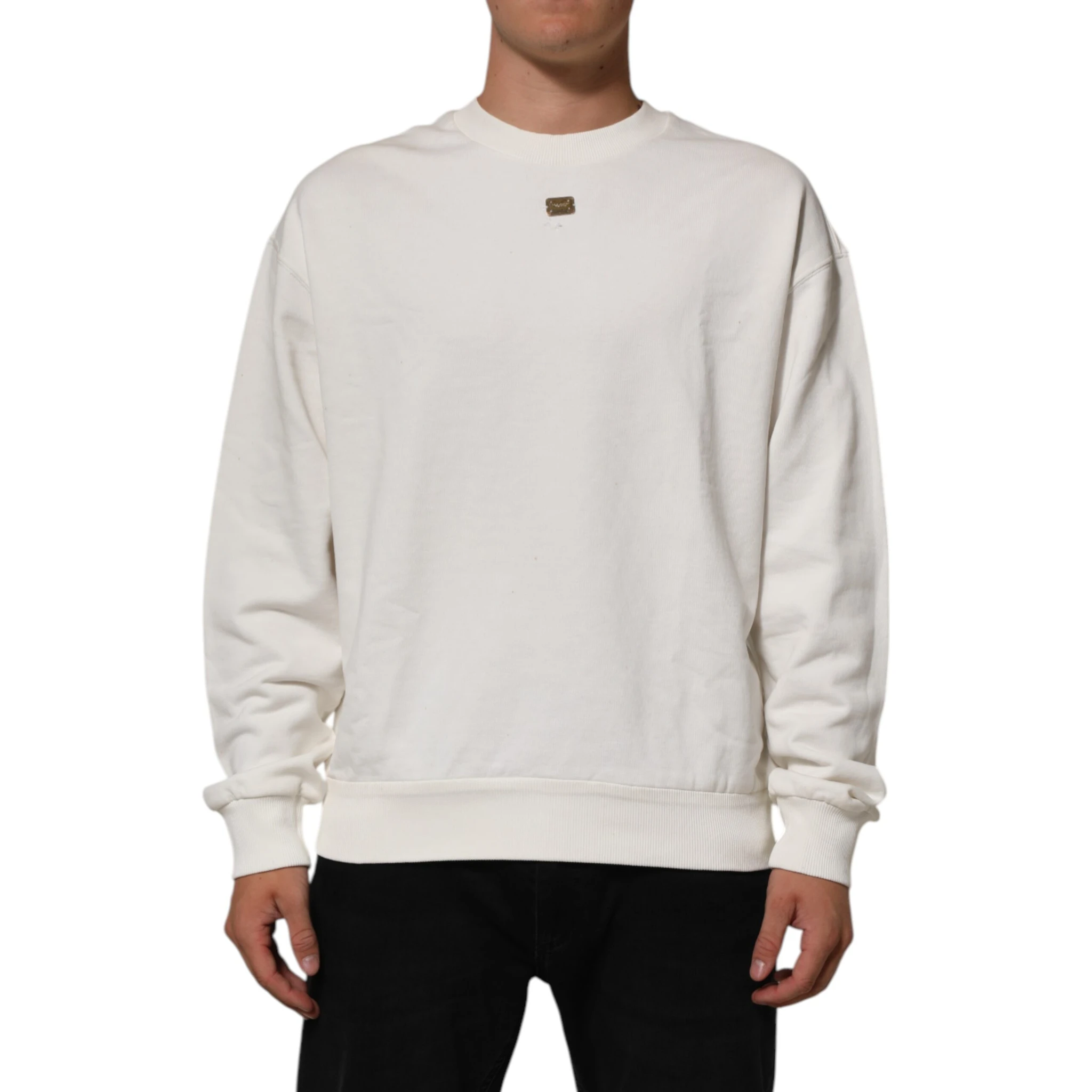 White DG Logo Crew Neck Sweatshirt Sweater