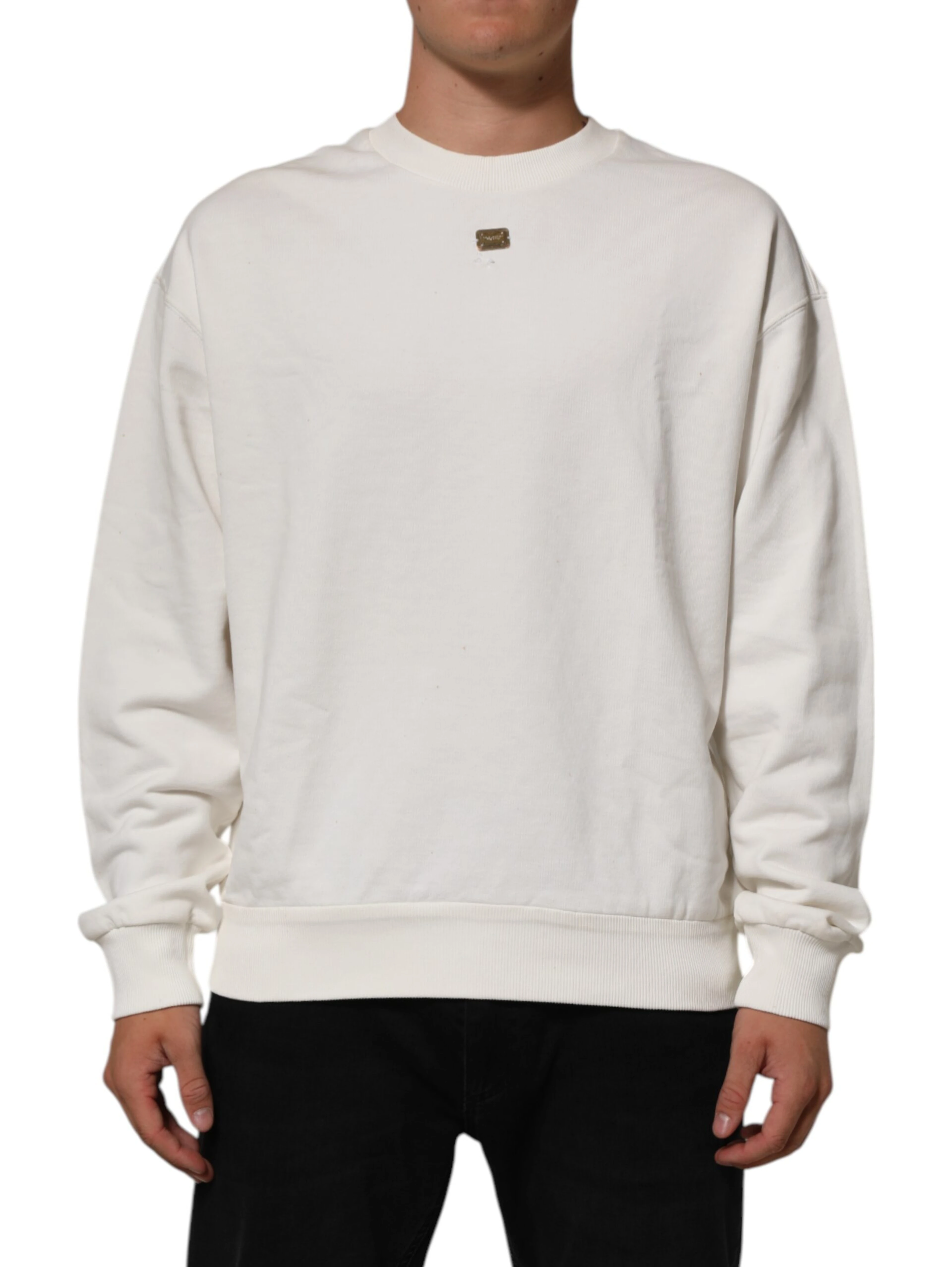 White DG Logo Crew Neck Sweatshirt Sweater