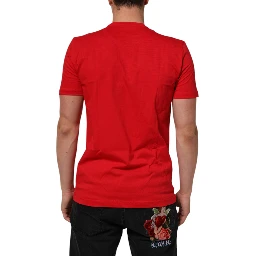 Red Goodluck 2023 Cotton Crew Neck T-shirt