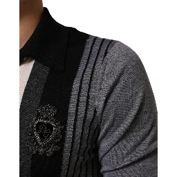 Black White Polka Dot Collared Polo T-shirt