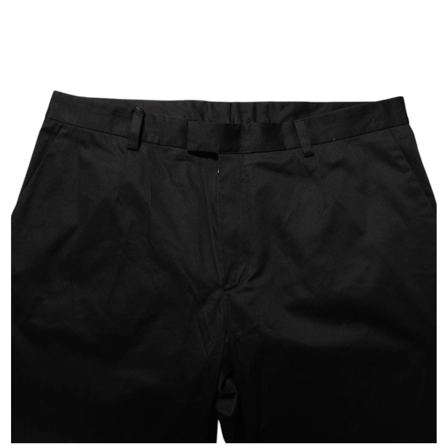 Black Cotton Stretch Casual Trouser Pants