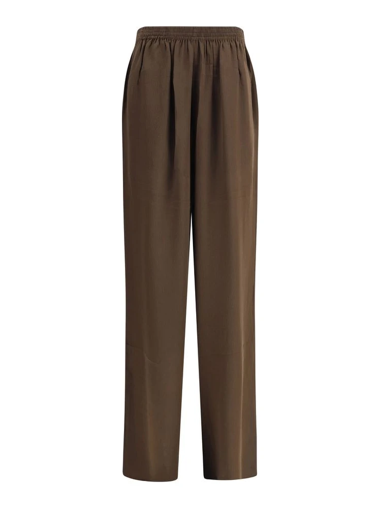 Brown Silk Pants