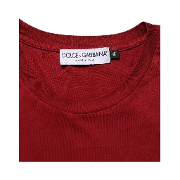 Maroon Logo Crew Neck Short Sleeve T-shirt