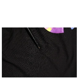 Black Logo Print Cotton Crew Neck  T-shirt