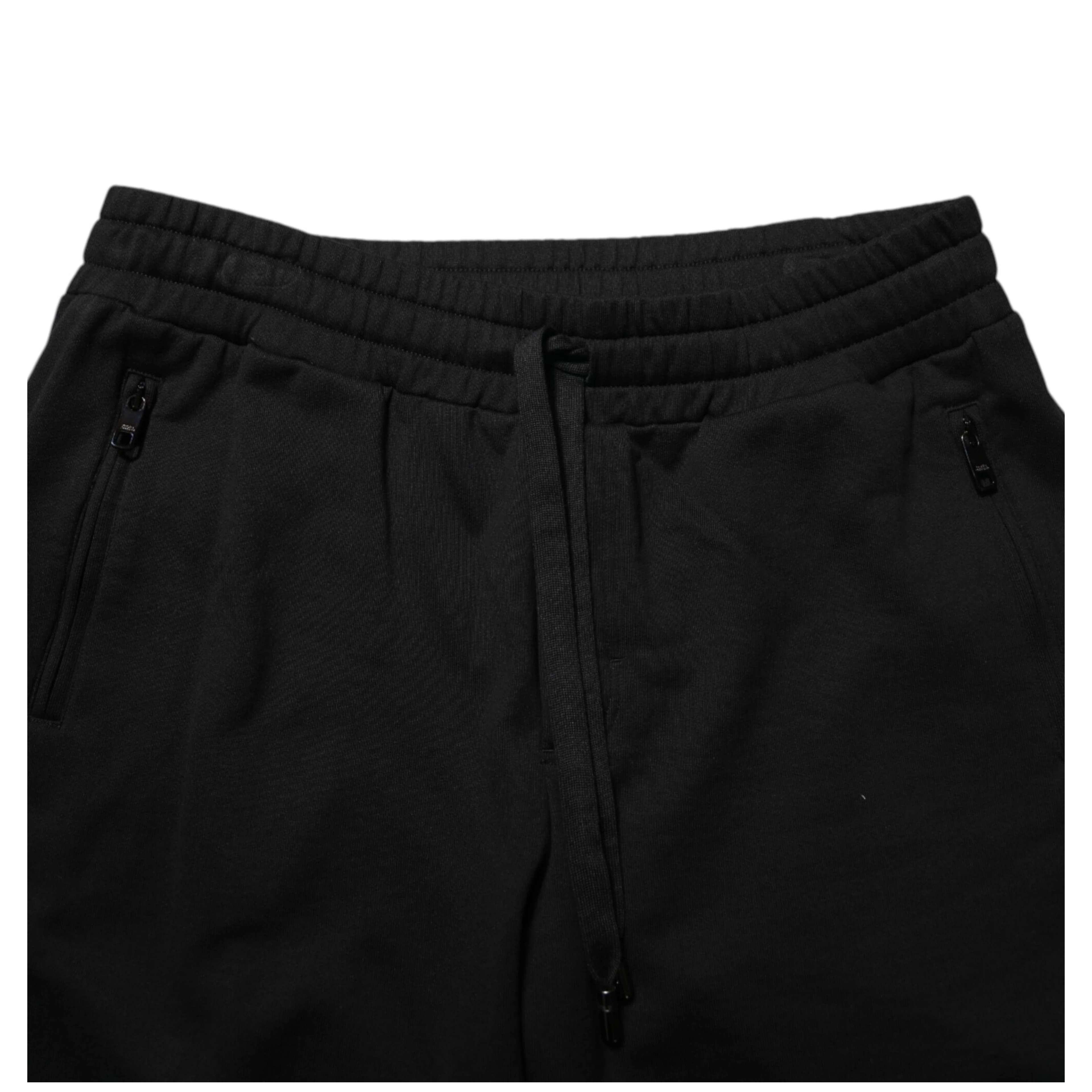 Black Cotton Mid Waist Casual Bermuda Short