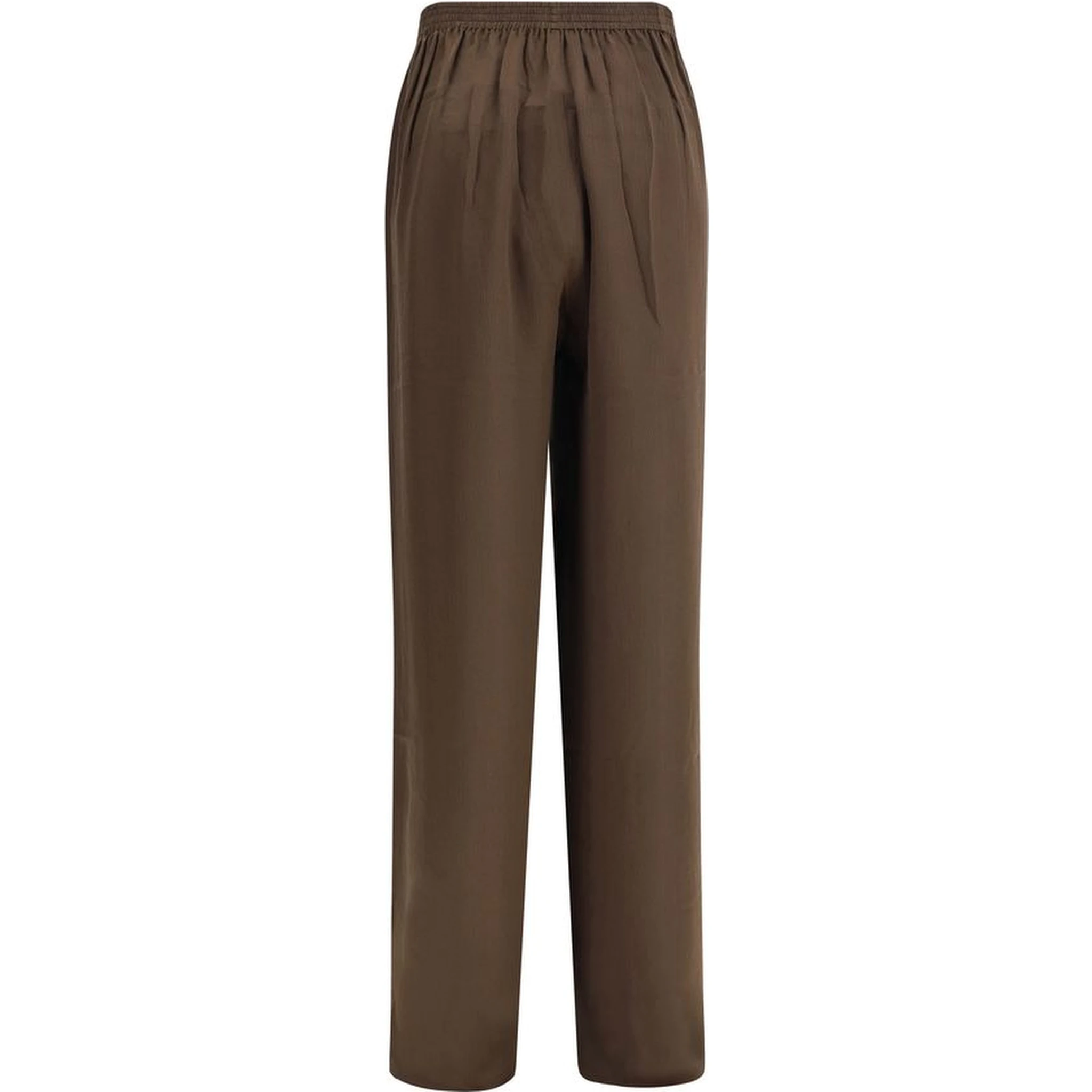 Brown Silk Pants