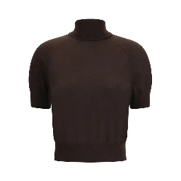 Brown Merino Wool Top