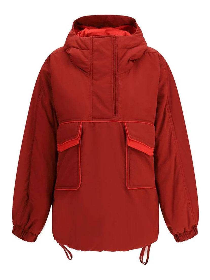 Red Polyamide Shell Jacket