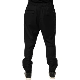 Black Drawstring Men Jogger Sweatpants Pants