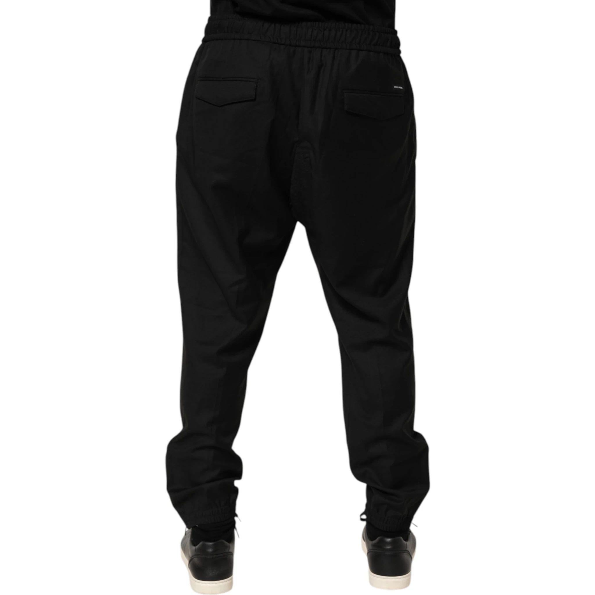 Black Drawstring Men Jogger Sweatpants Pants