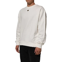 White DG Logo Crew Neck Sweatshirt Sweater