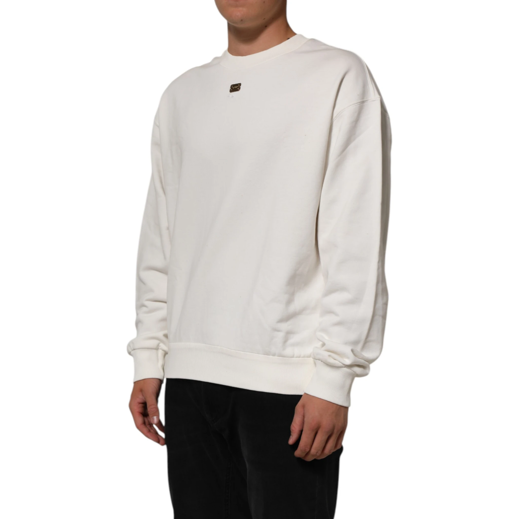 White DG Logo Crew Neck Sweatshirt Sweater