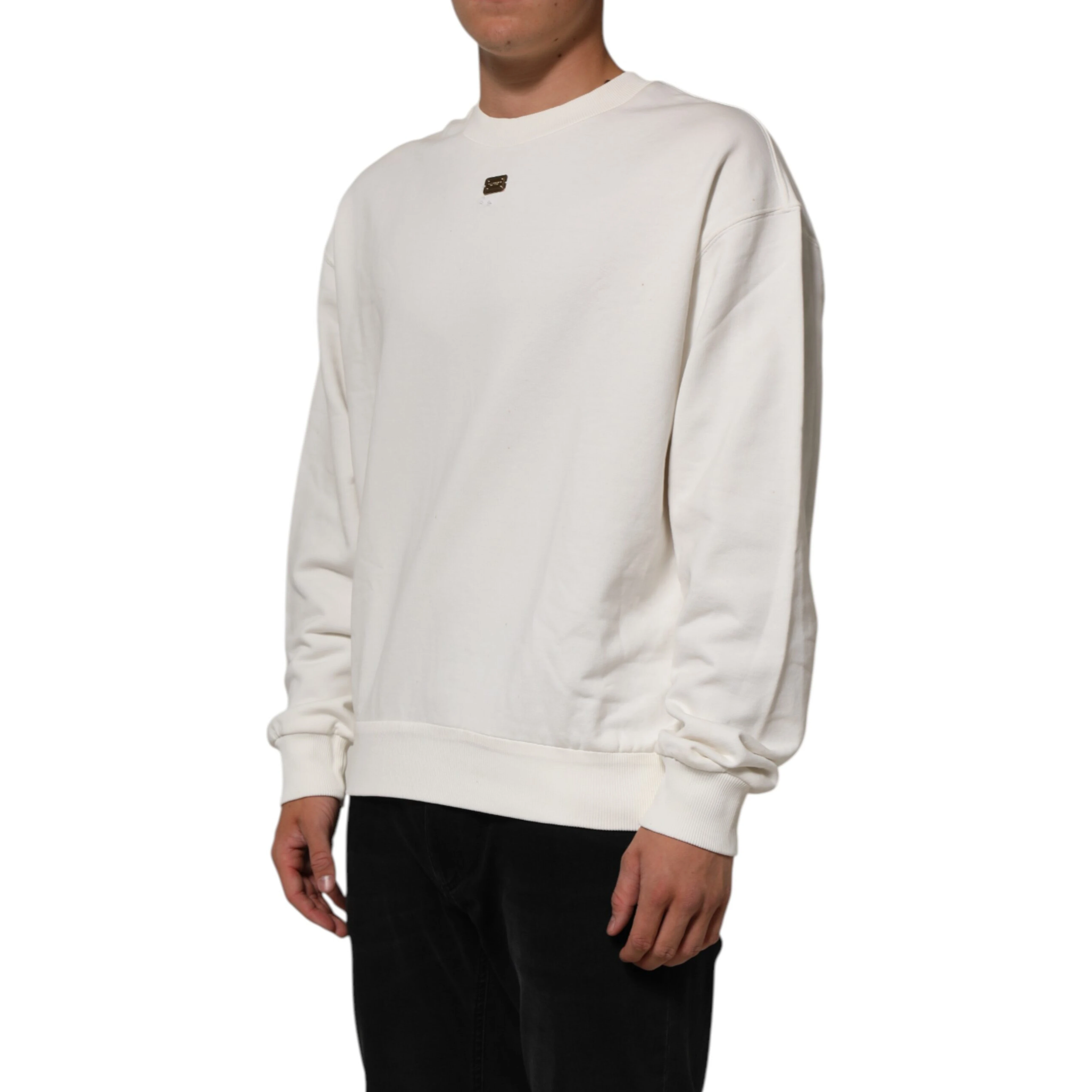 White DG Logo Crew Neck Sweatshirt Sweater