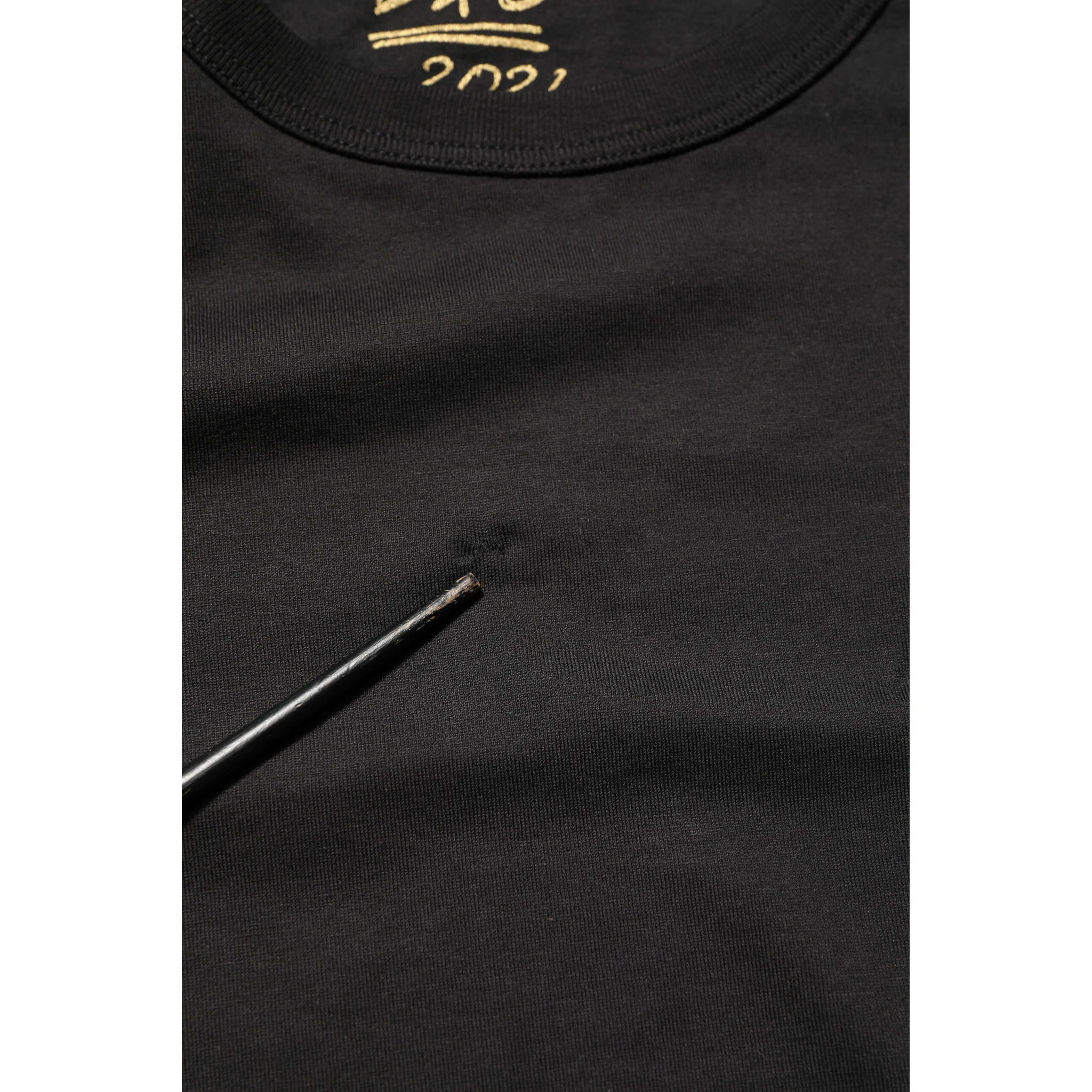 Black Goodluck 2021 Cotton Crew Neck T-shirt