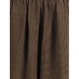 Brown Silk Pants