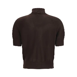 Brown Merino Wool Top