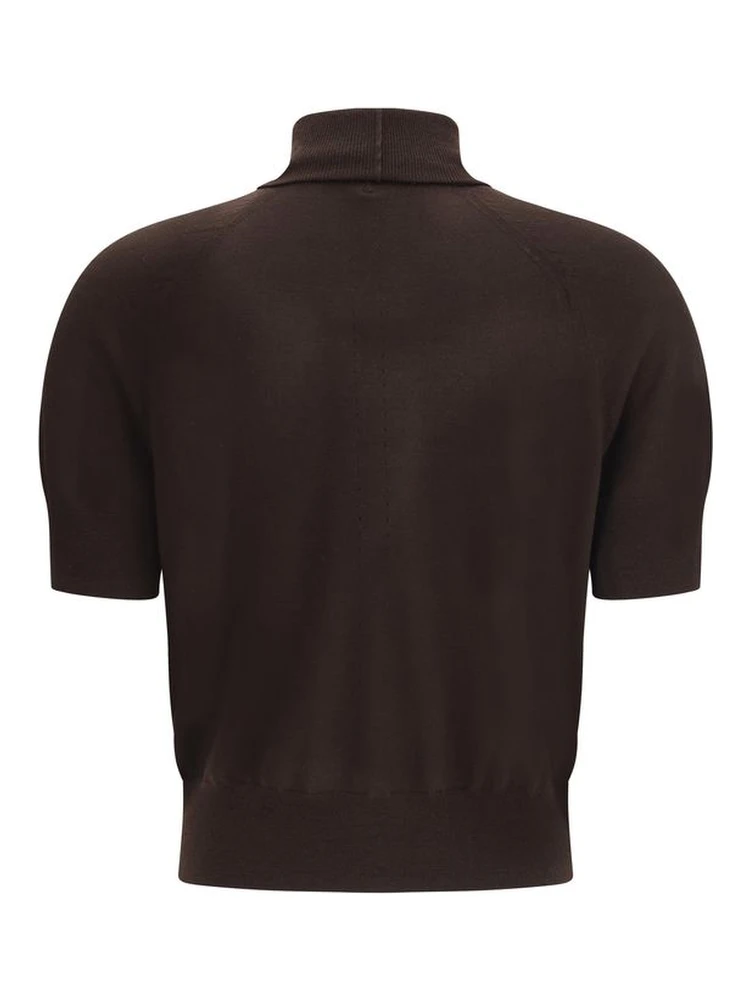 Brown Merino Wool Top alternative