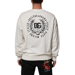 White DG Logo Crew Neck Sweatshirt Sweater