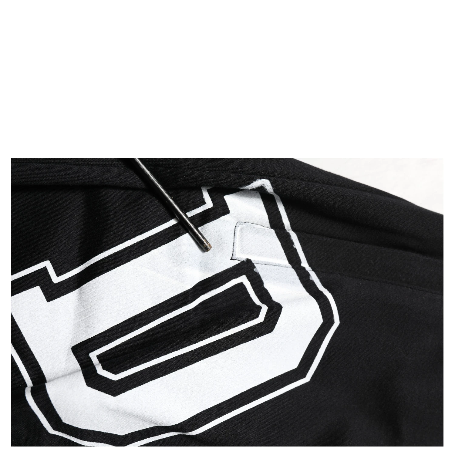 Black Logo Print Cotton Casual Bermuda Short