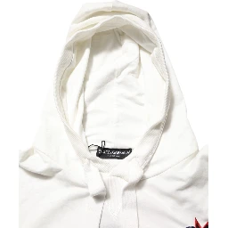 Off White Cotton Panda Hooded Sweatshirt Sweater