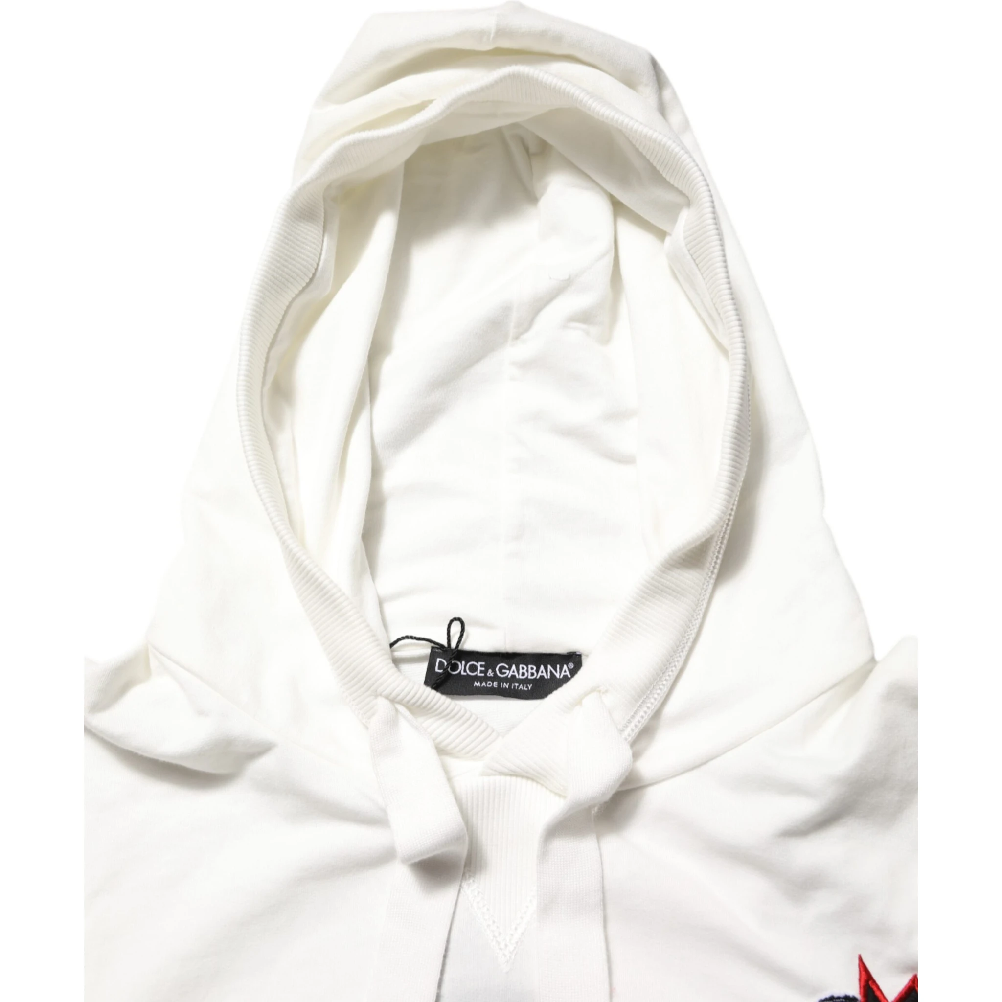 Off White Cotton Panda Hooded Sweatshirt Sweater
