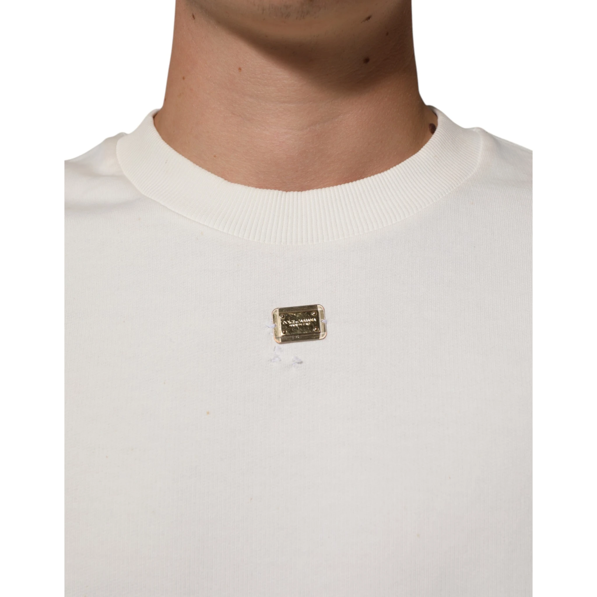White DG Logo Crew Neck Sweatshirt Sweater