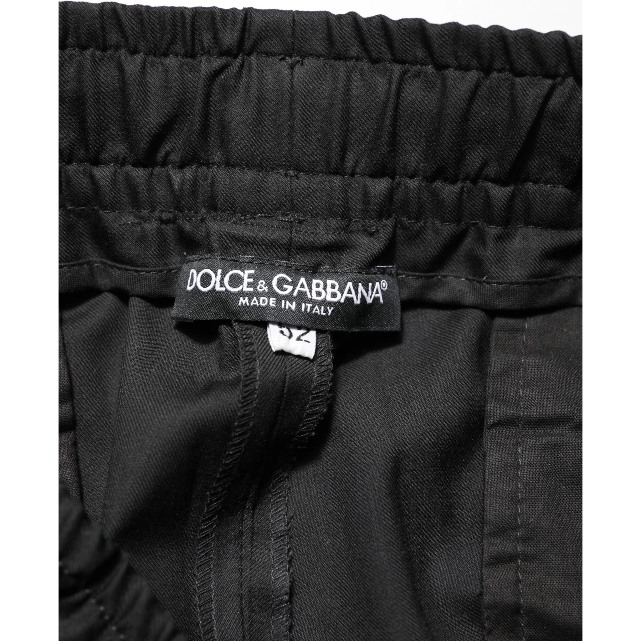 Black Drawstring Men Jogger Sweatpants Pants