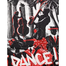 Multicolor Agrigento Dance Jazz Music Print T-shirt