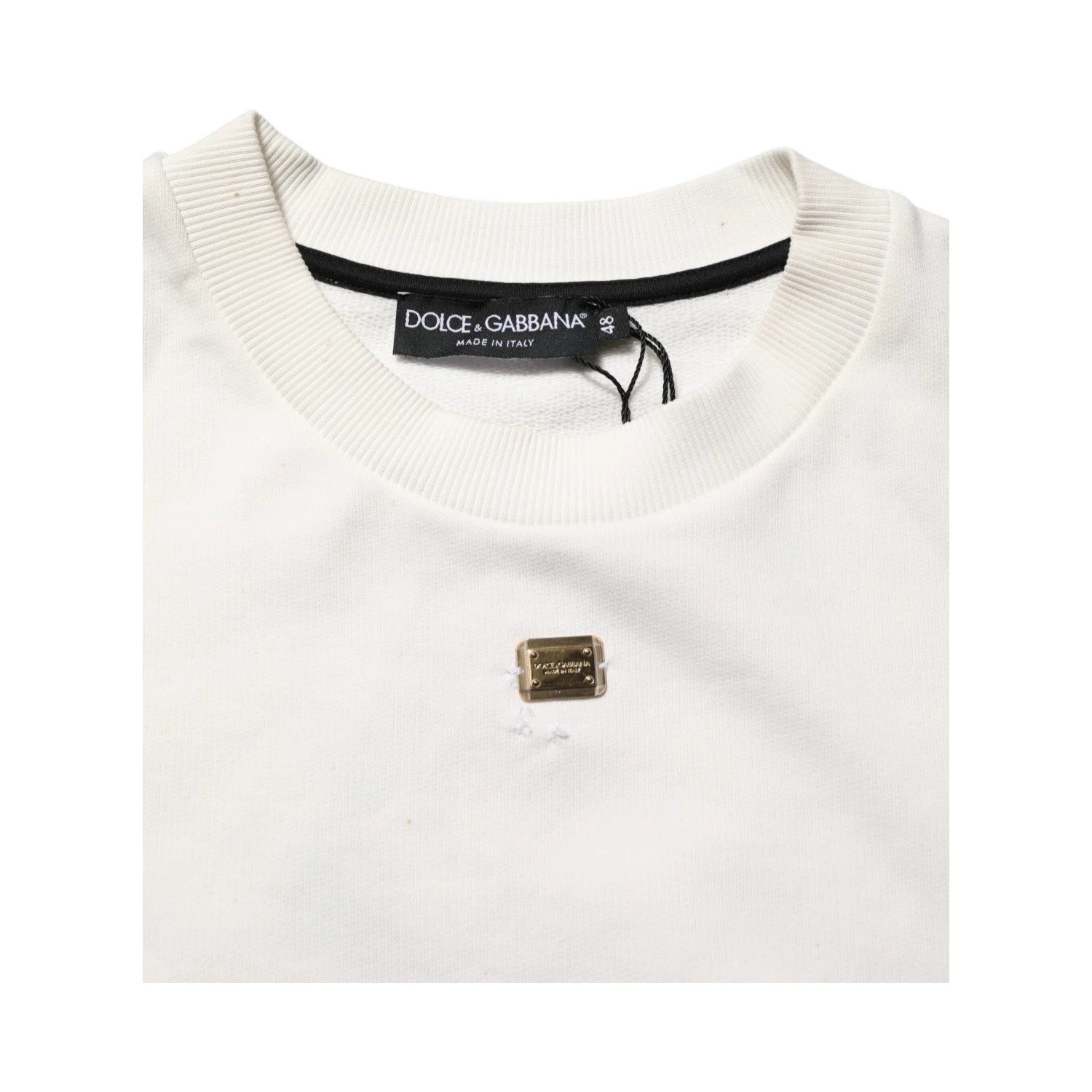 White DG Logo Crew Neck Sweatshirt Sweater