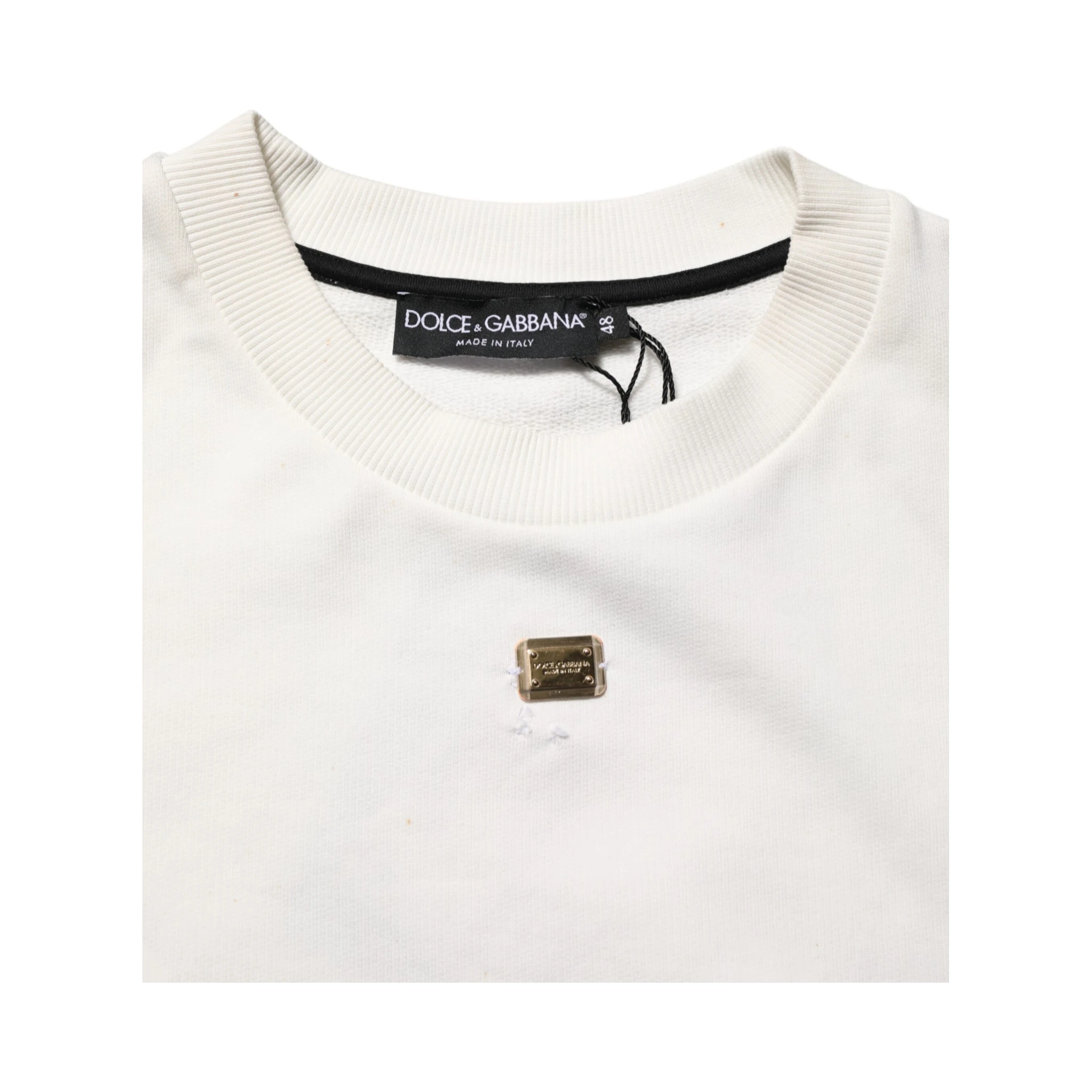 White DG Logo Crew Neck Sweatshirt Sweater