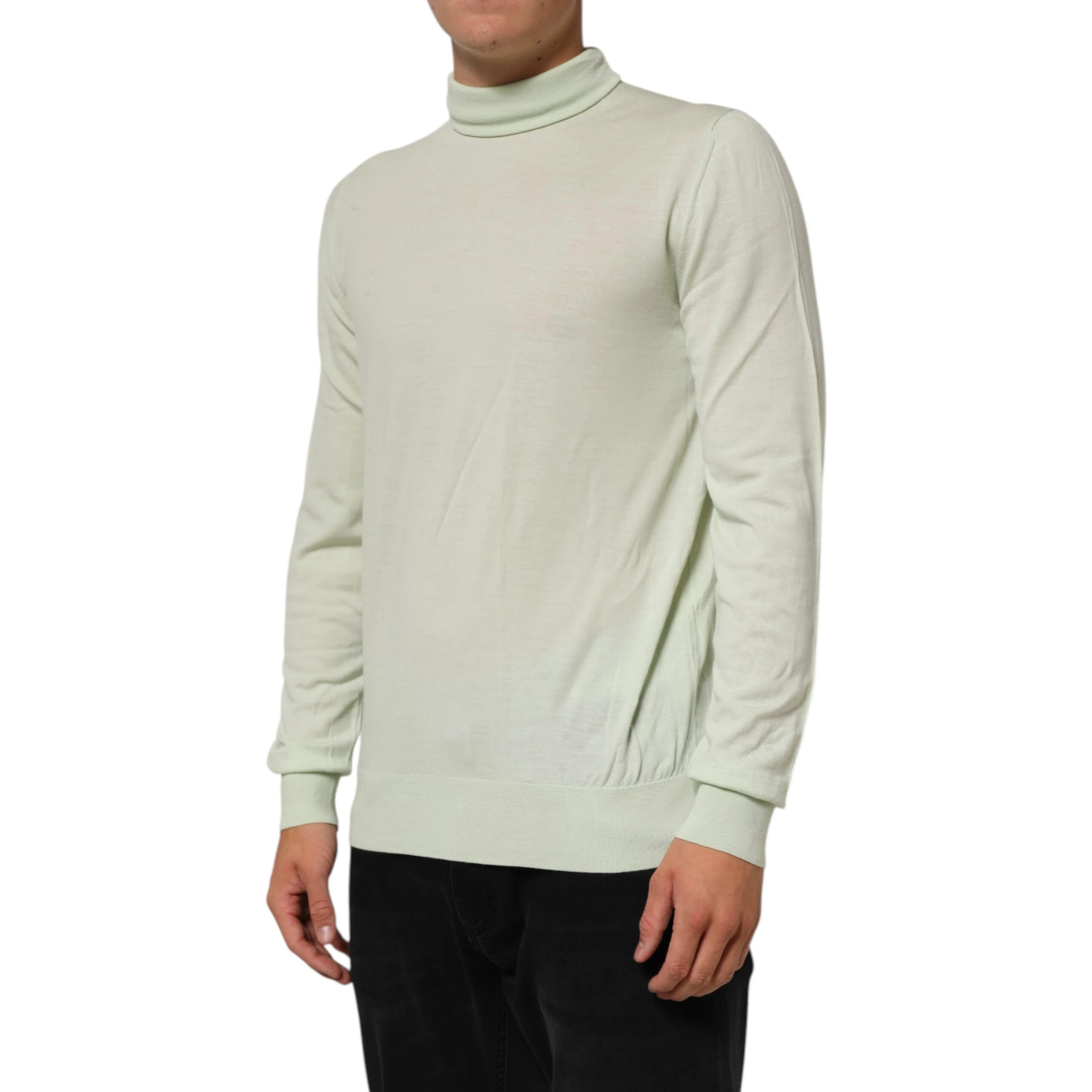Light Green Logo TurtleNeck Pullover Sweater