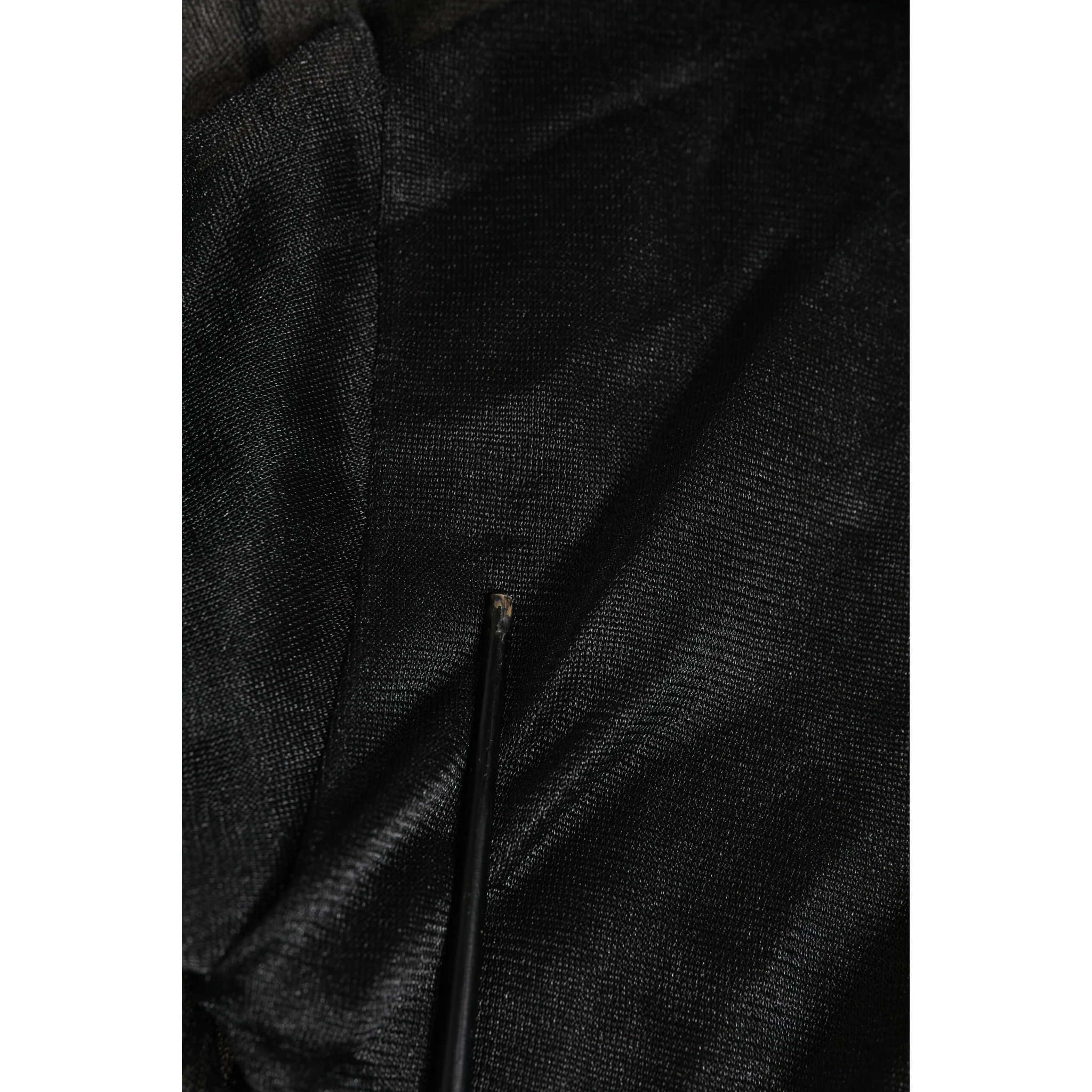 Black Logo Polyester CrewNeck Sweatshirt Sweater