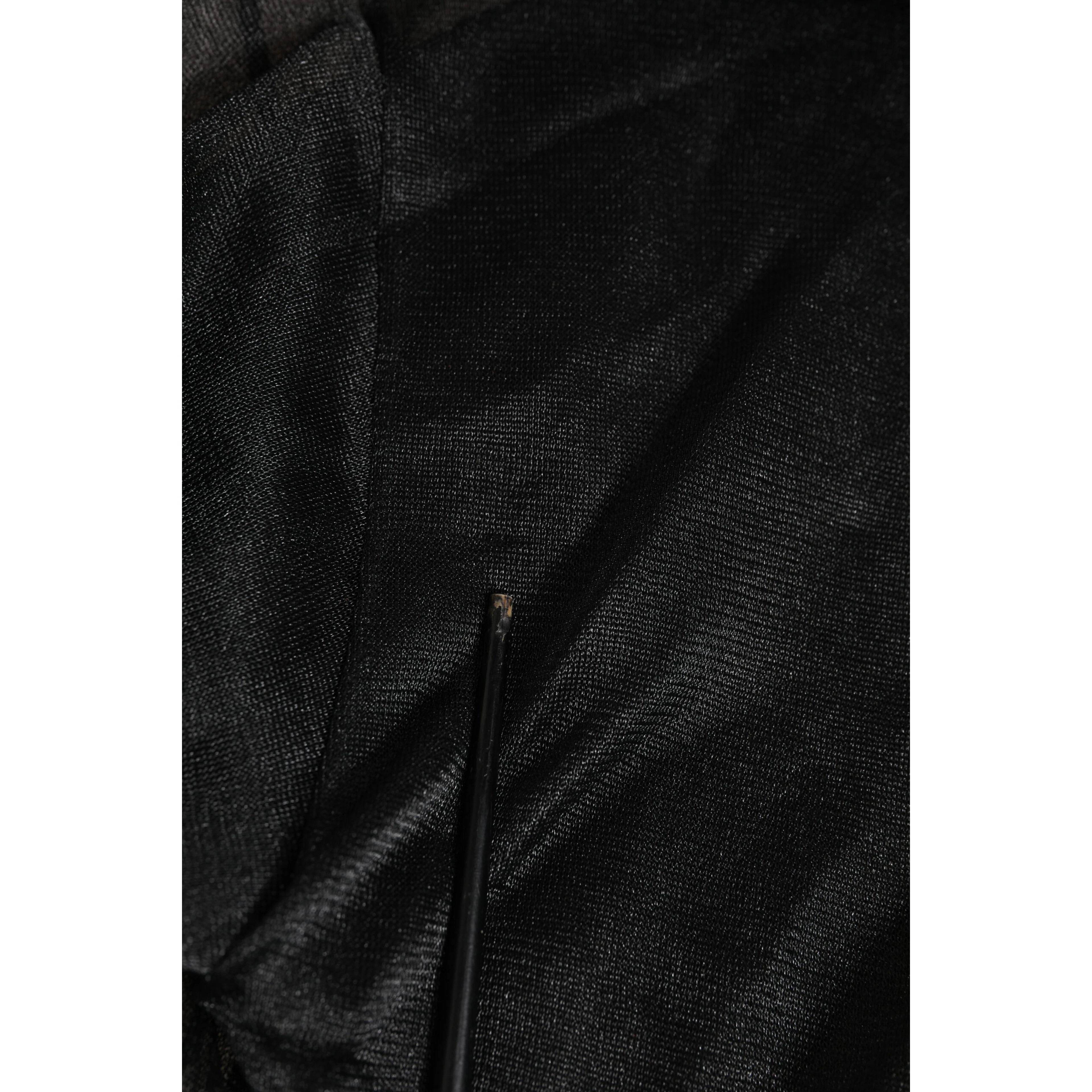 Black Logo Polyester CrewNeck Sweatshirt Sweater