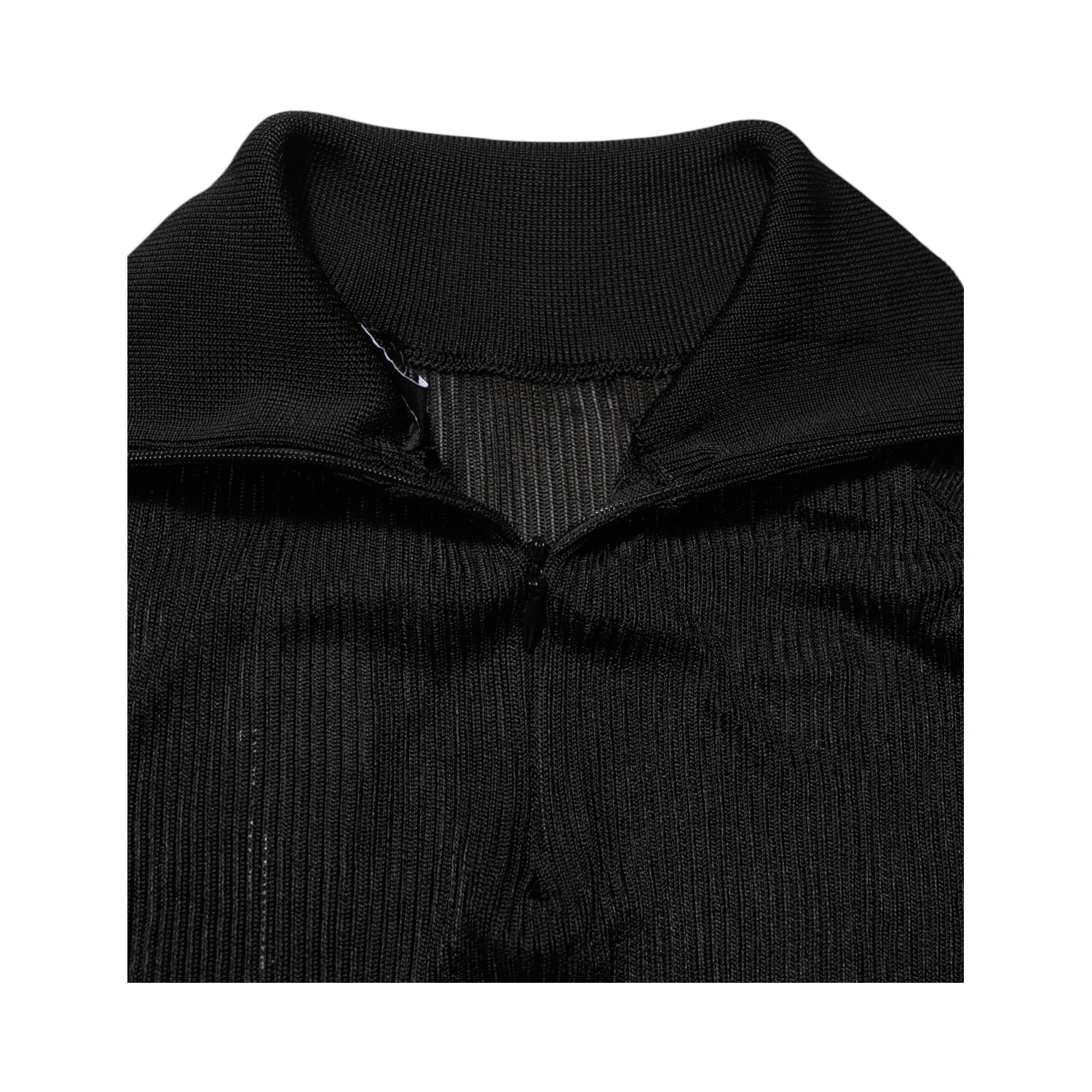Black Viscose Turtle Neck Pullover Sweater