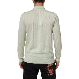 Light Green Logo TurtleNeck Pullover Sweater