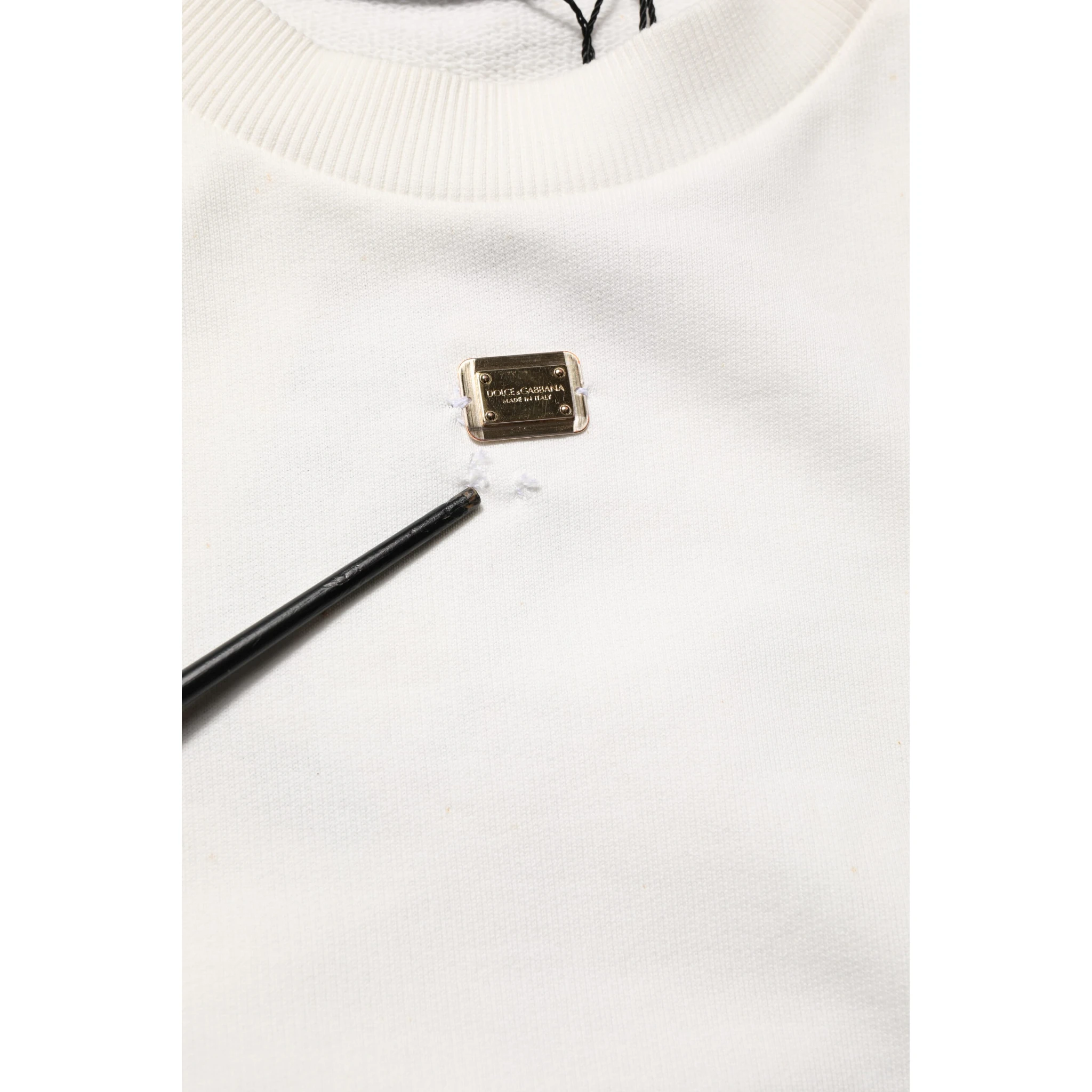White DG Logo Crew Neck Sweatshirt Sweater