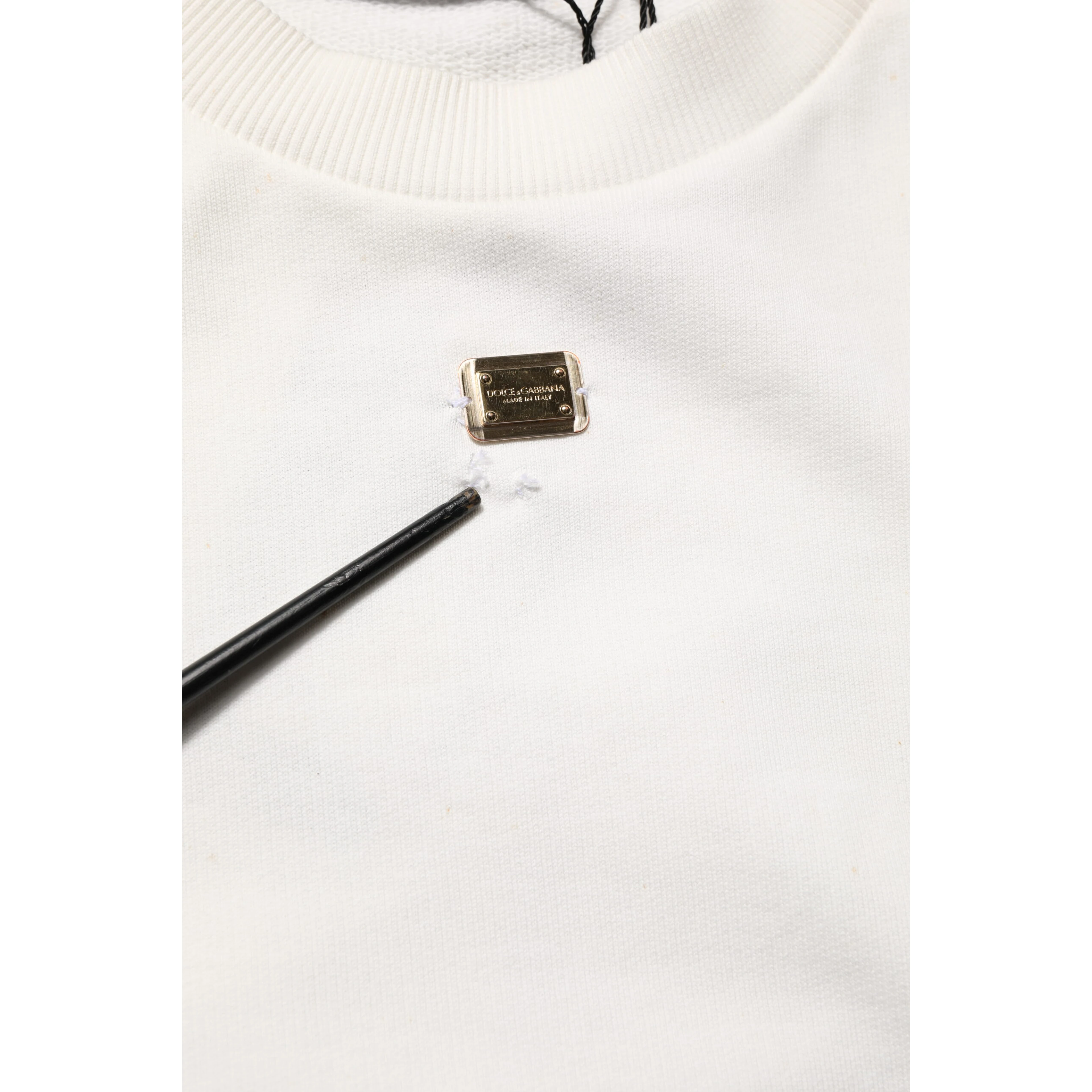 White DG Logo Crew Neck Sweatshirt Sweater