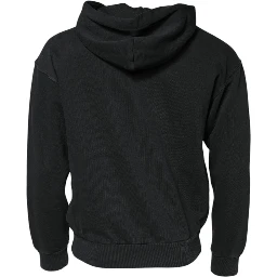 Black Logo FullZip Hooded Sweatshirt Sweater