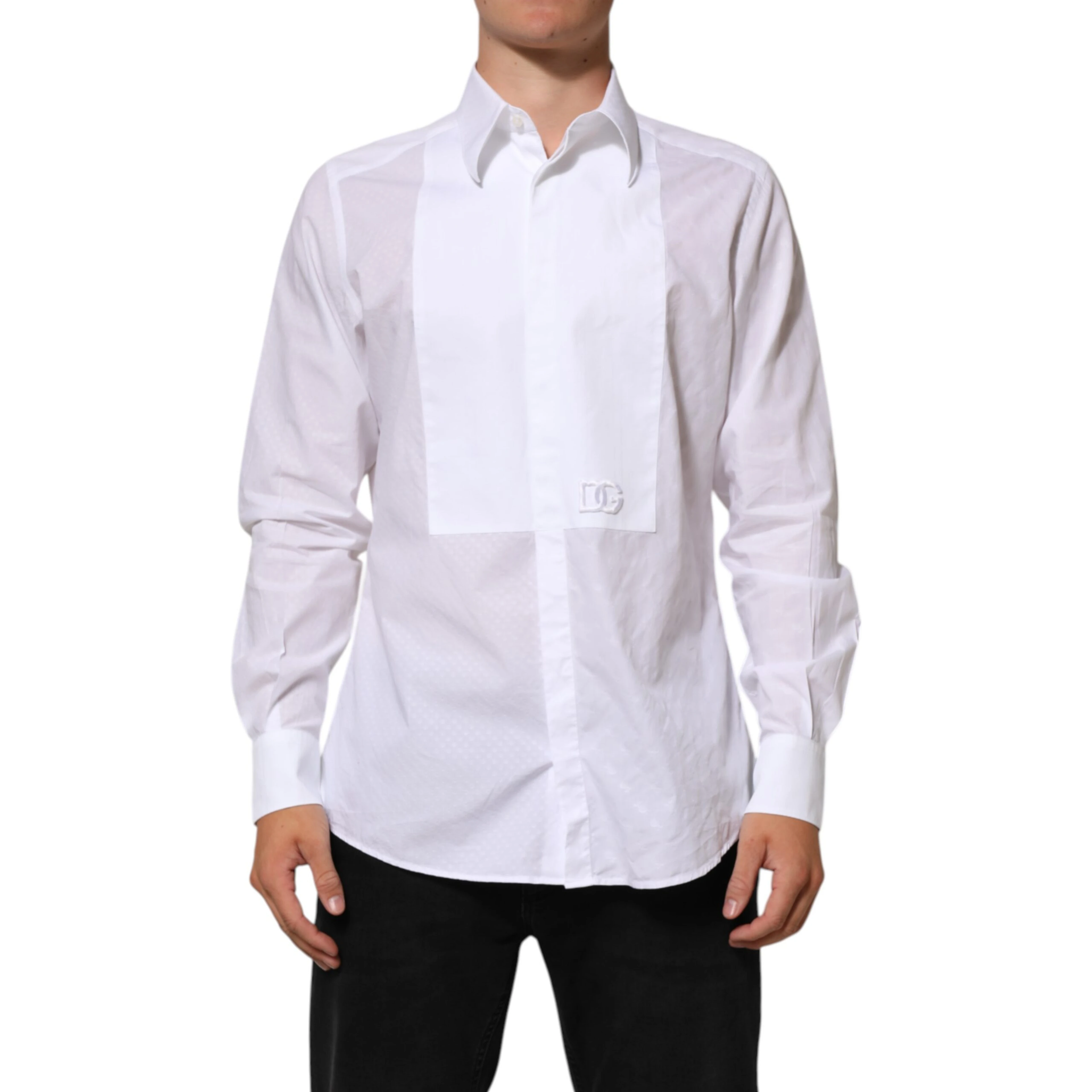 White Cotton MARTINI Bib Formal Dress Shirt