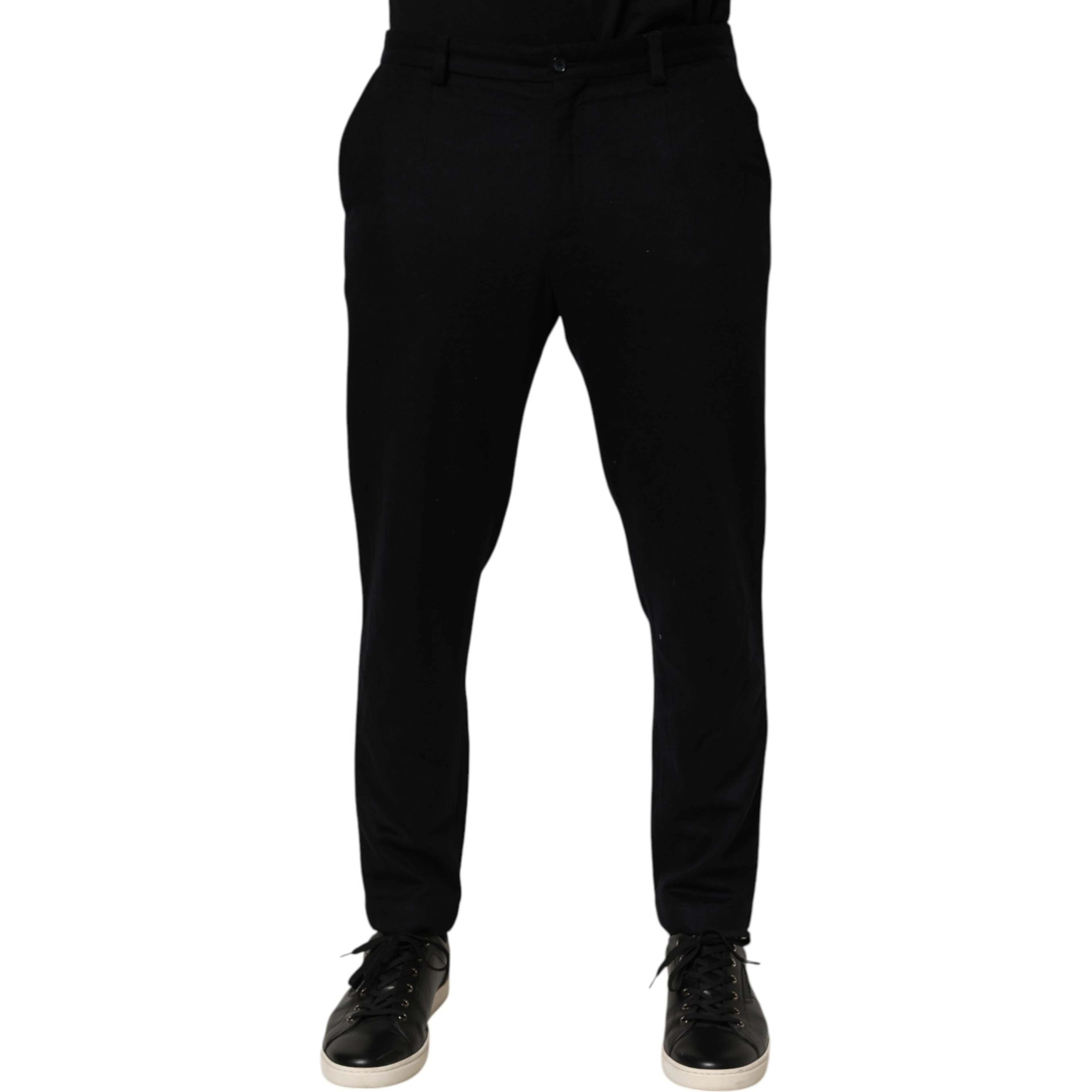 Black Cashmere Dress Formal Men Trouser Pants