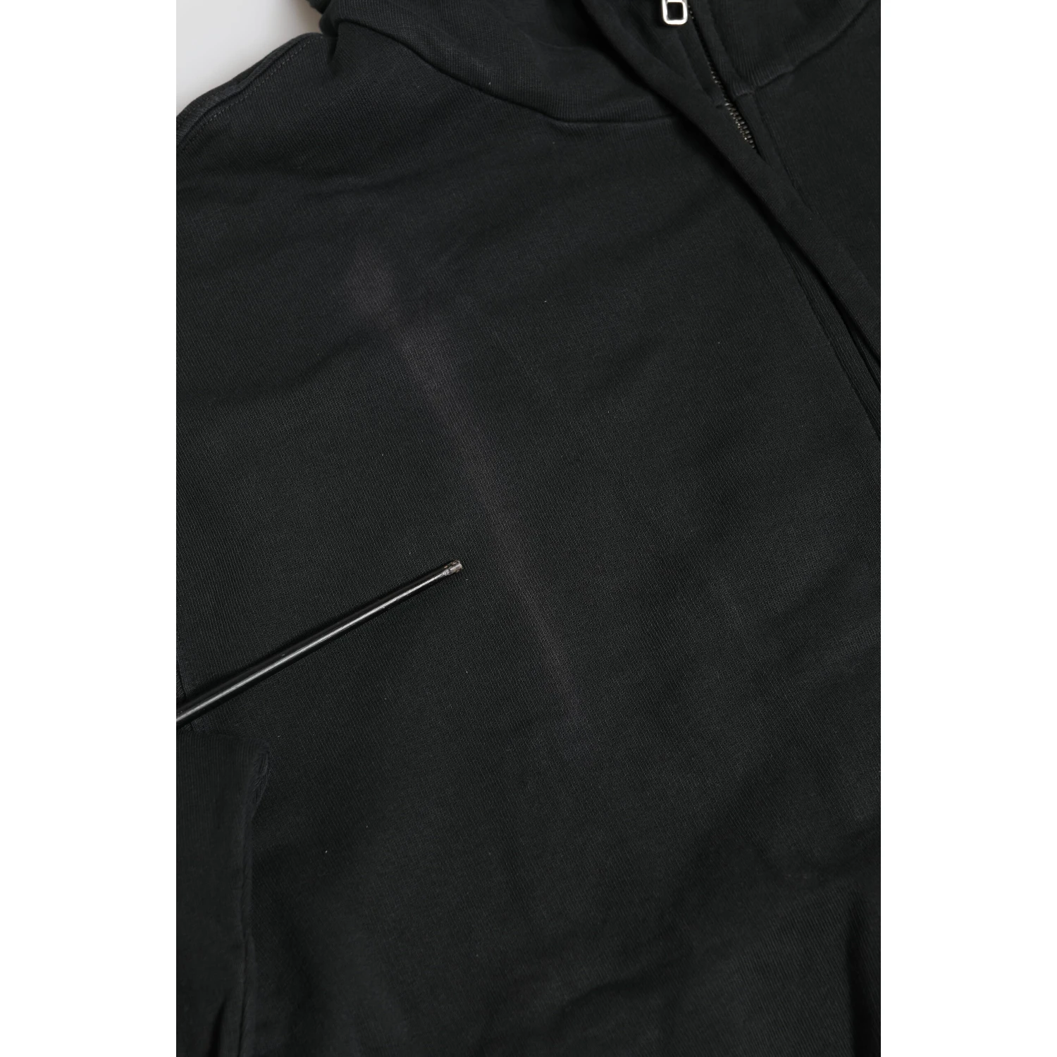 Black Logo FullZip Hooded Sweatshirt Sweater