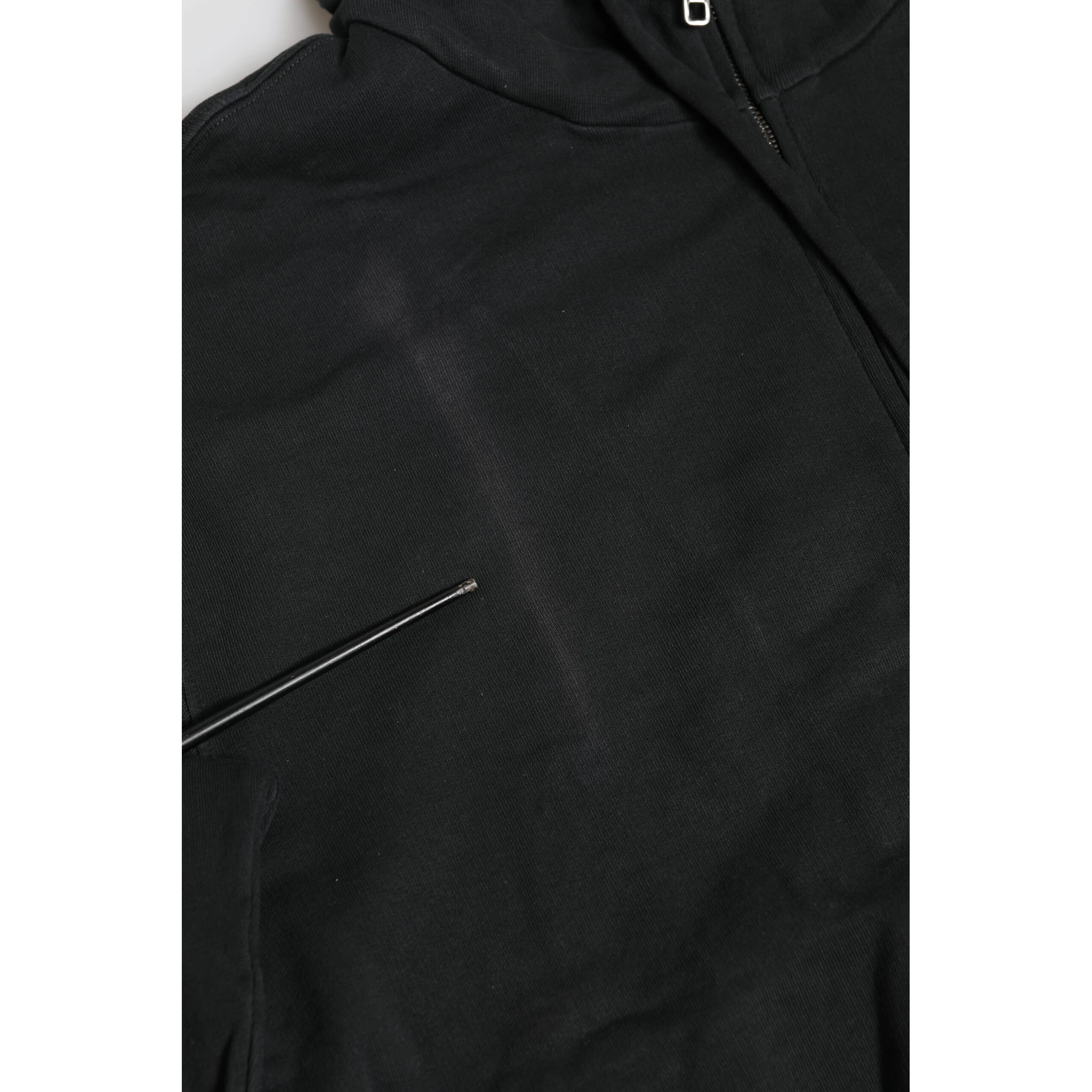 Black Logo FullZip Hooded Sweatshirt Sweater