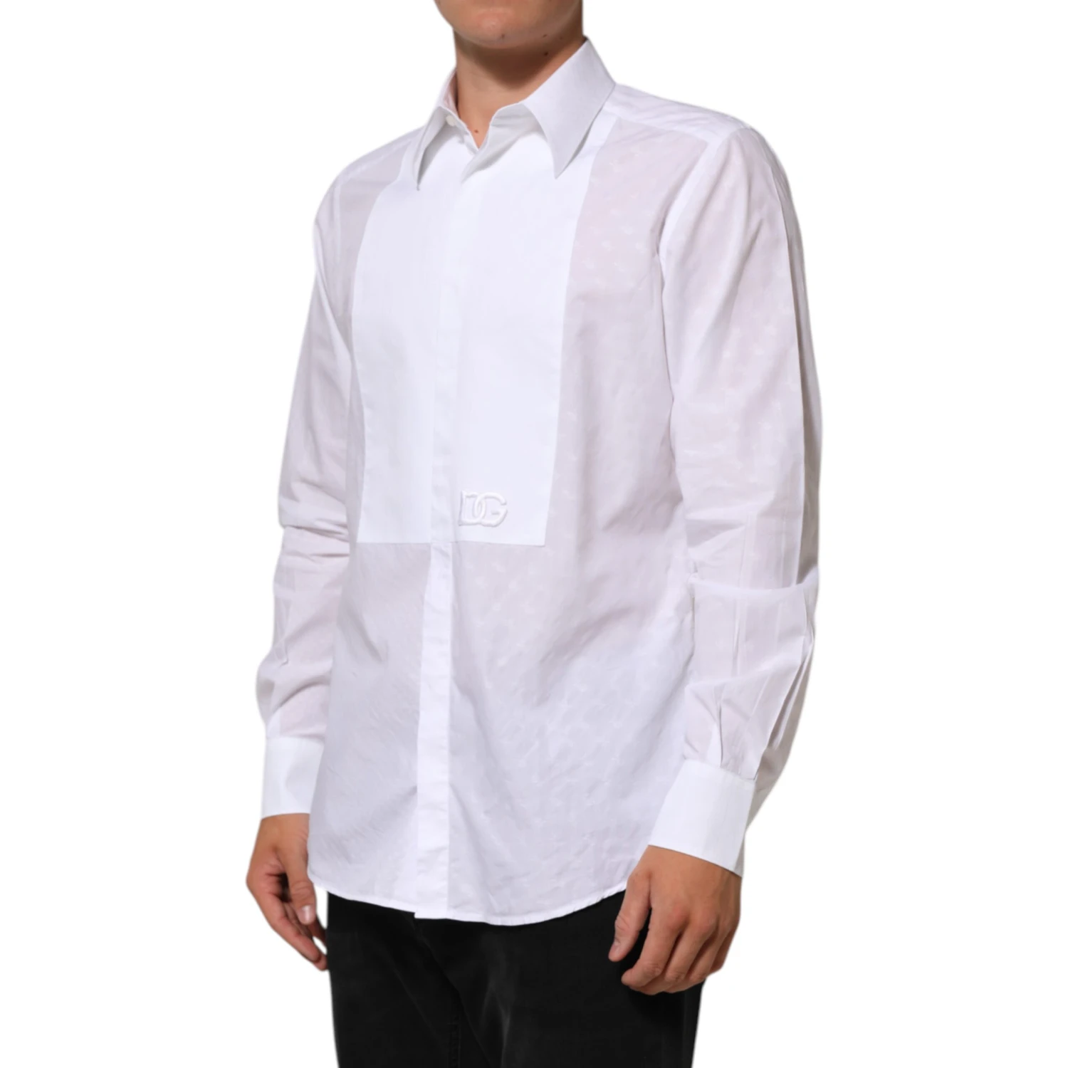 White Cotton MARTINI Bib Formal Dress Shirt