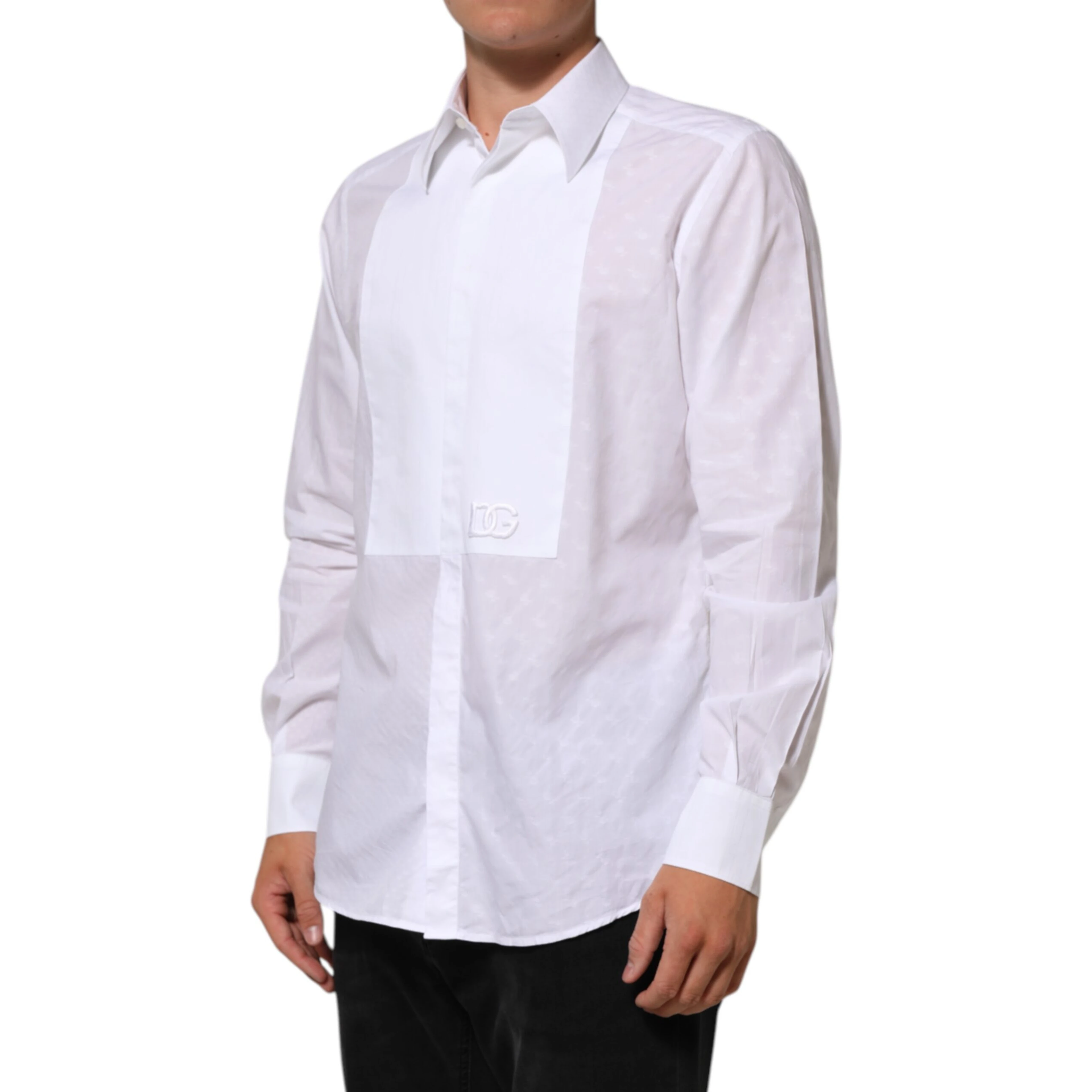 White Cotton MARTINI Bib Formal Dress Shirt