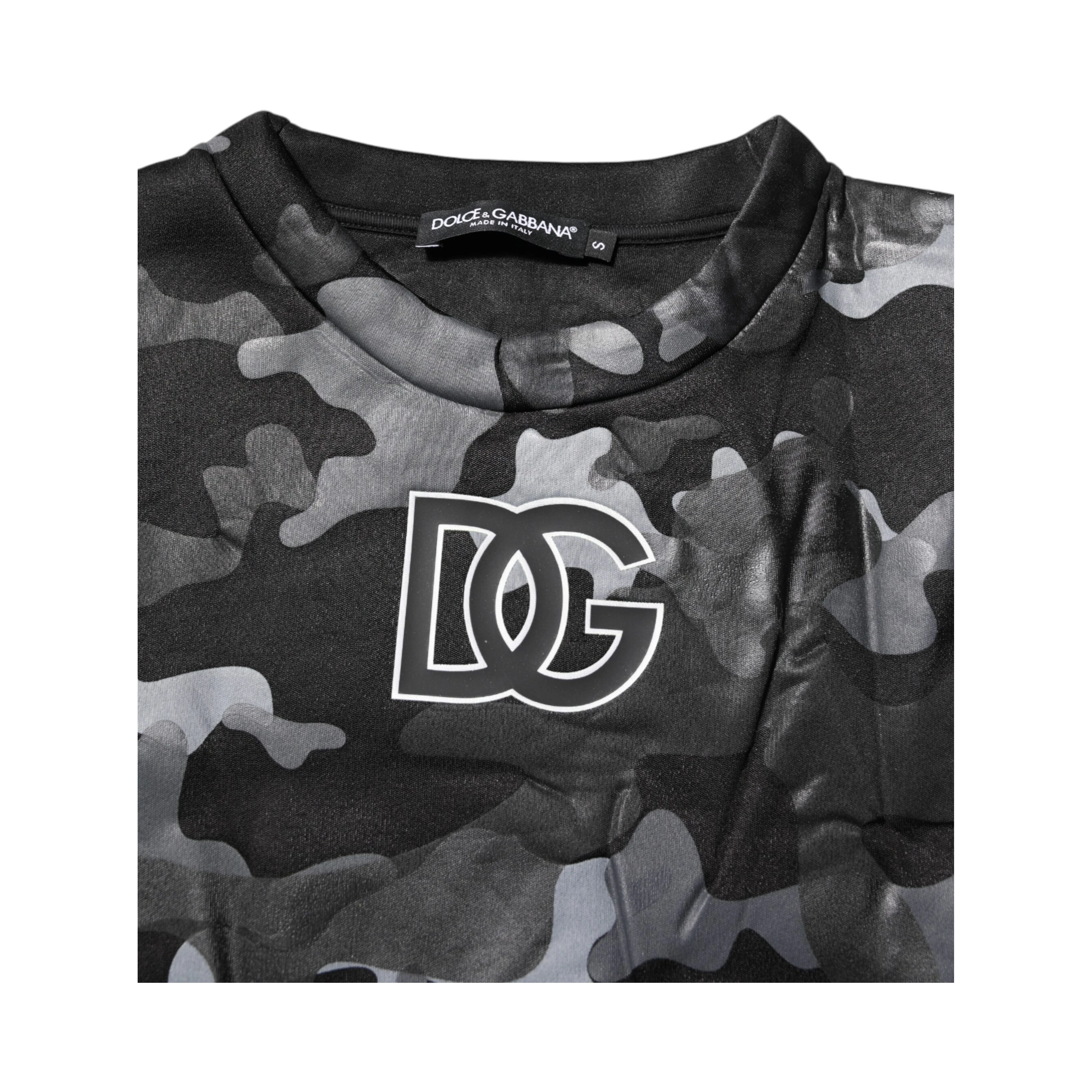 Black Camouflage Round Neck Sweatshirt Sweater