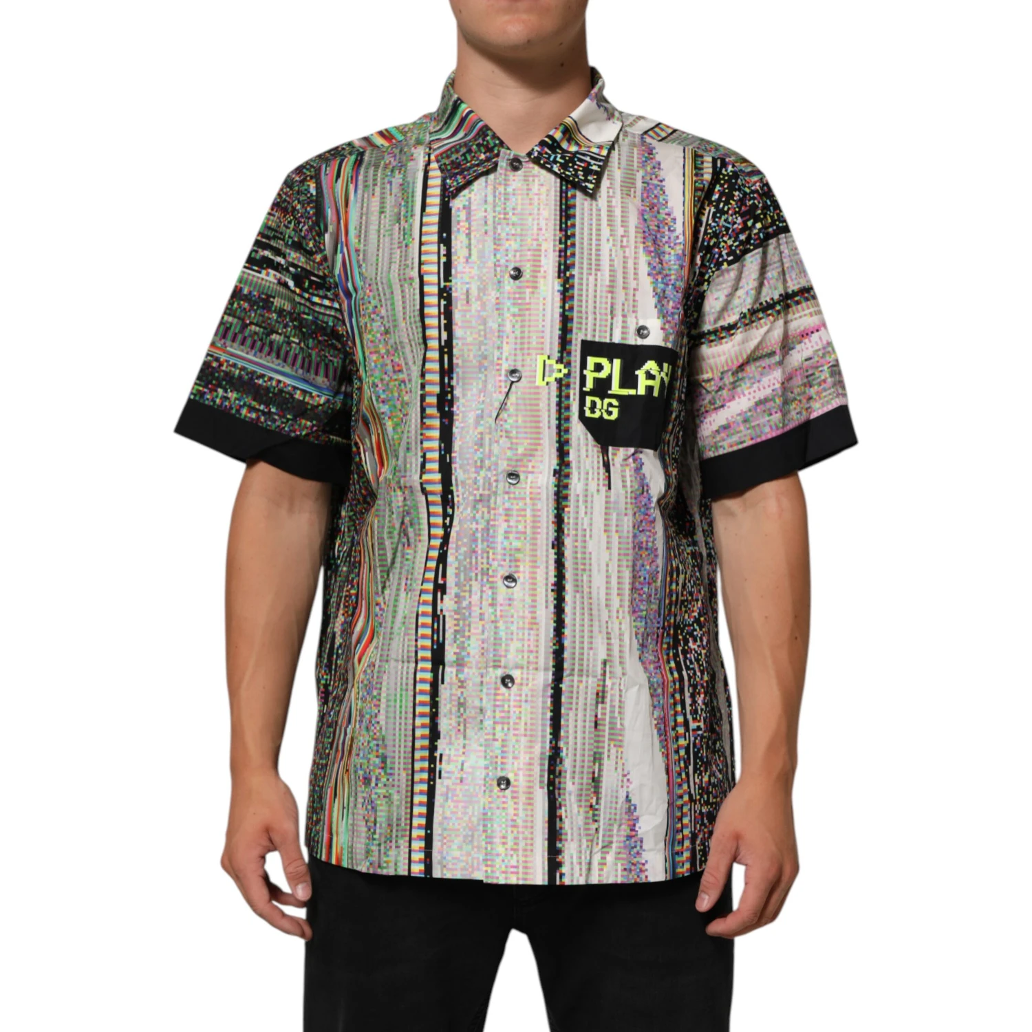 Multicolor Graphic Collared Casual Shirt