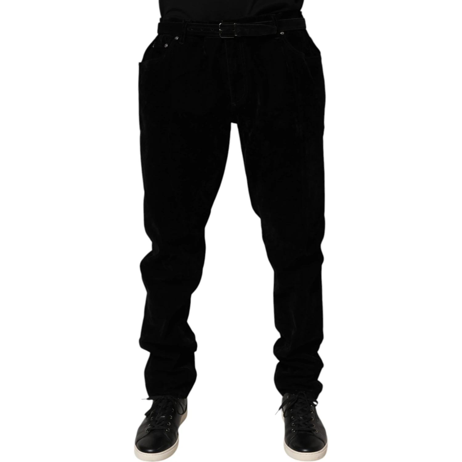 Black Cotton Slim Fit Denim Trouser Jeans