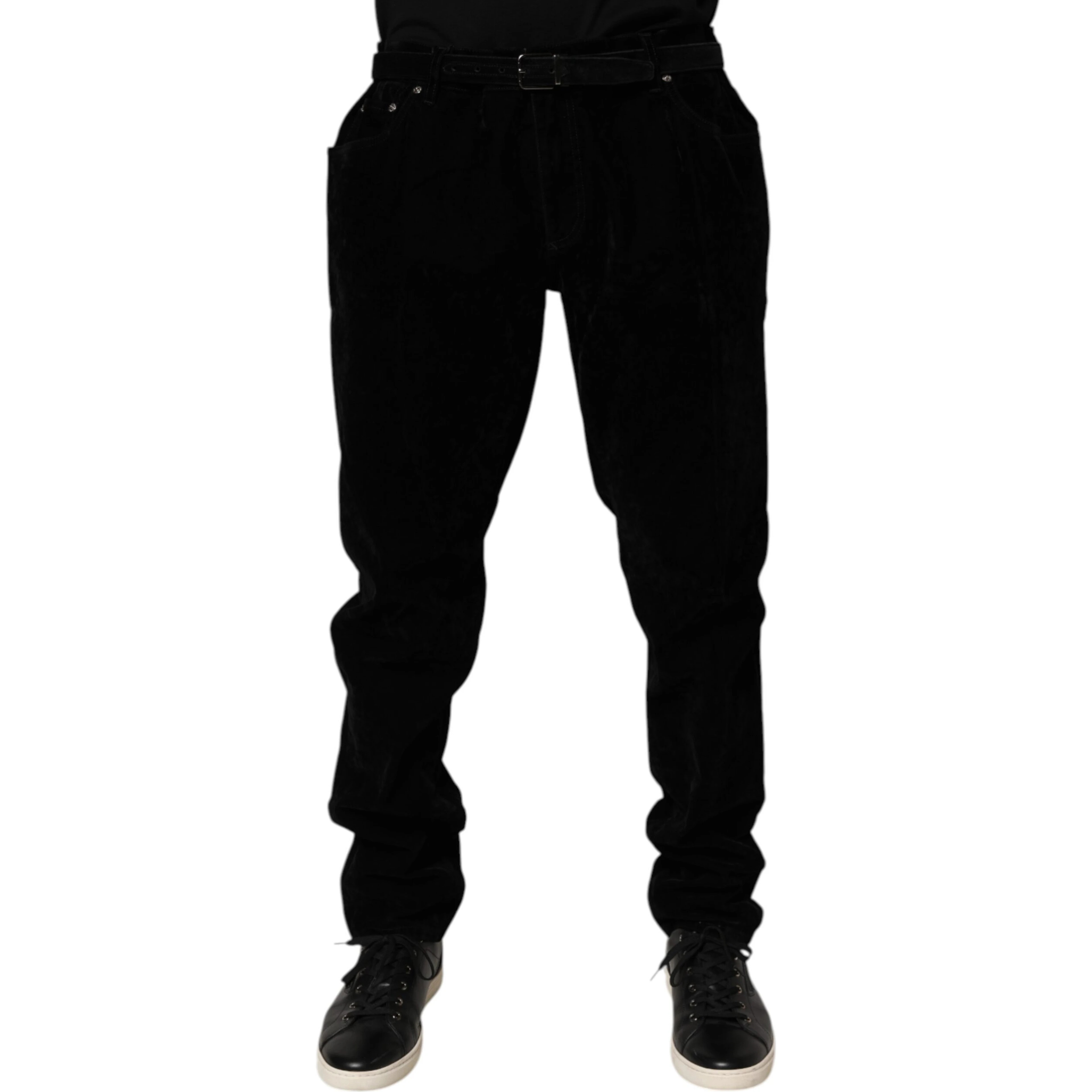 Black Cotton Slim Fit Denim Trouser Jeans
