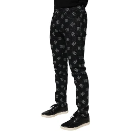 Black DG Monogram Cotton Skinny Denim Jeans